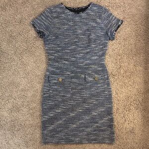 LOFT Blue Textured Dress